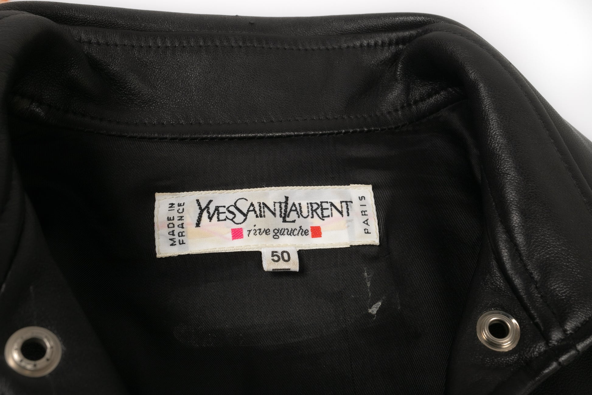 Haut saharienne en cuir Yves Saint Laurent