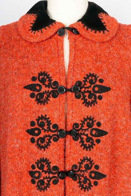 Manteau en laine et passementerie Christian Lacroix