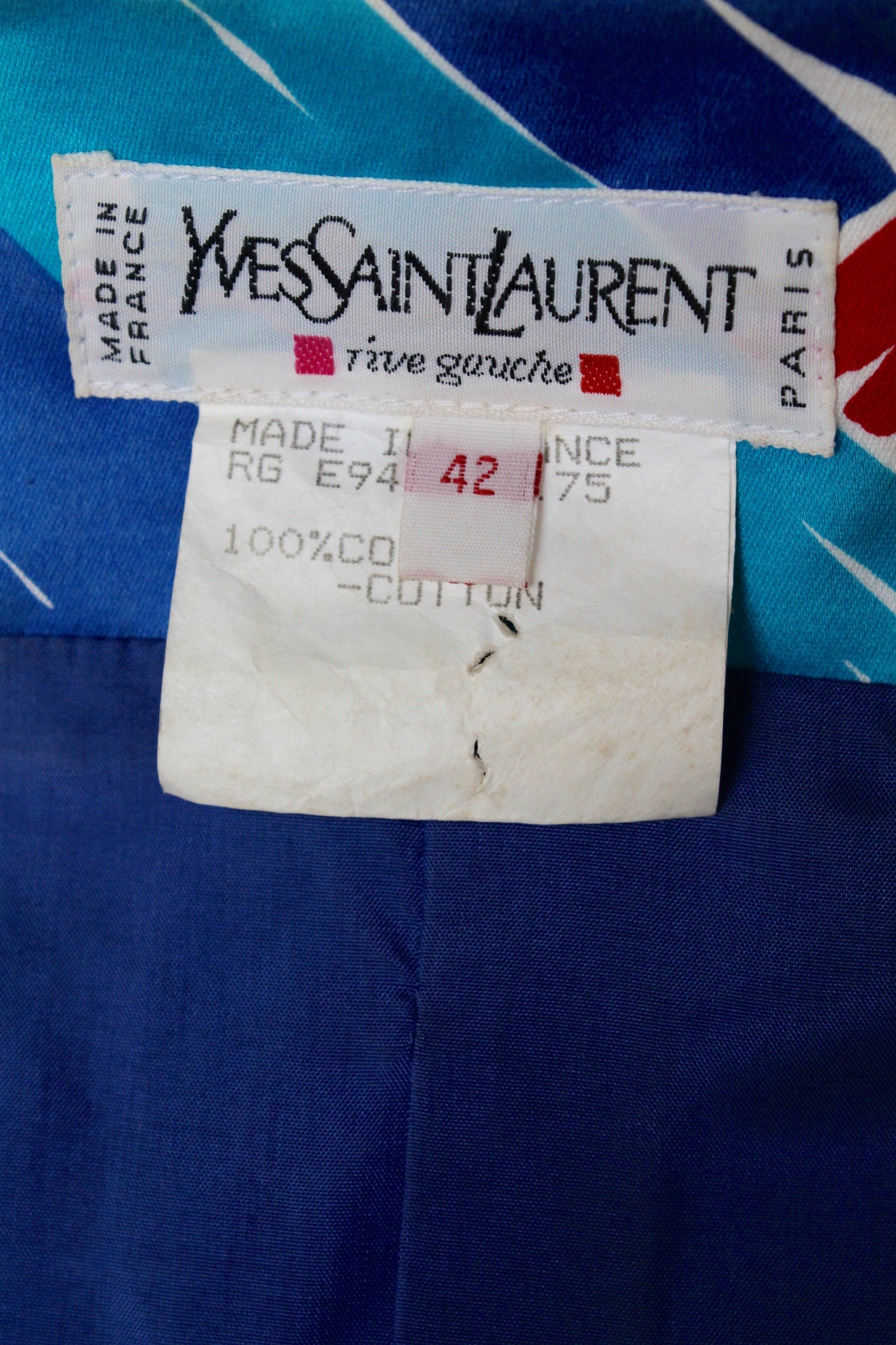 Top coloré Yves Saint Laurent Eté 1994