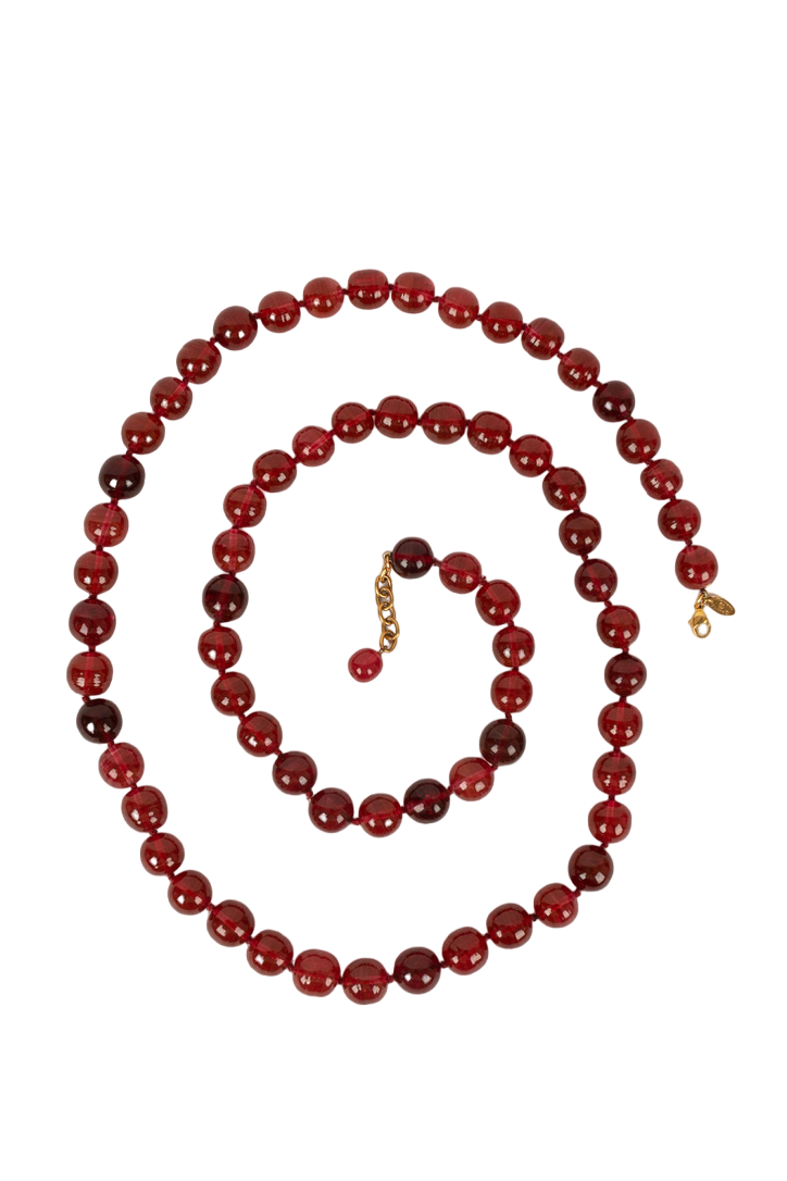 Chanel red pearl necklace – Les Merveilles De Babellou