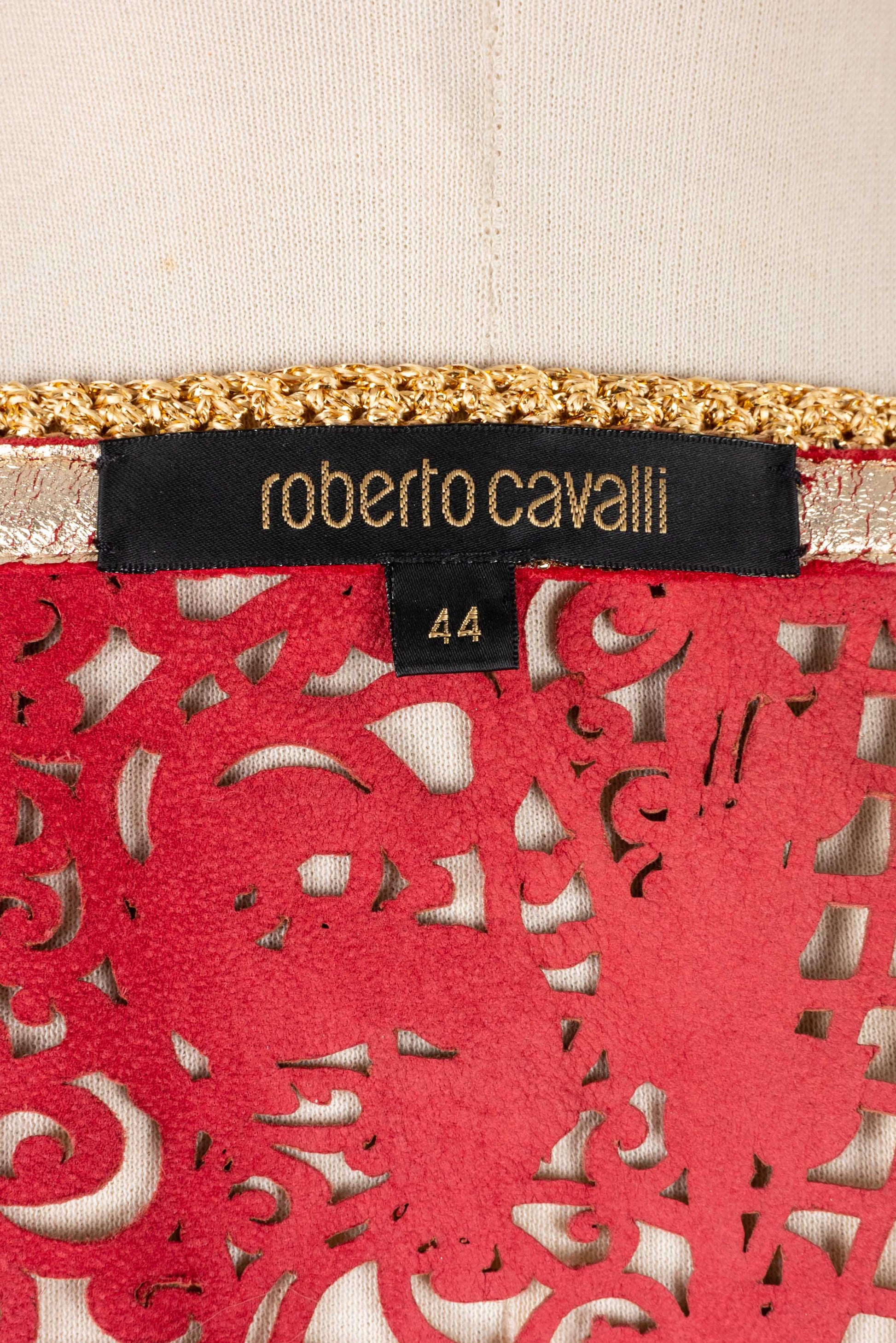 Veste en cuir Roberto Cavalli