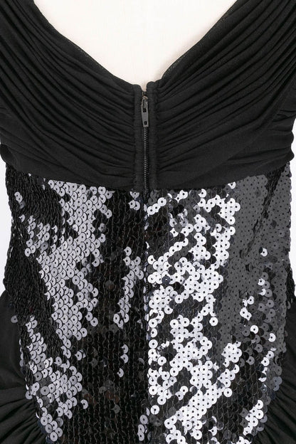 Robe à paillettes noires Azzaro