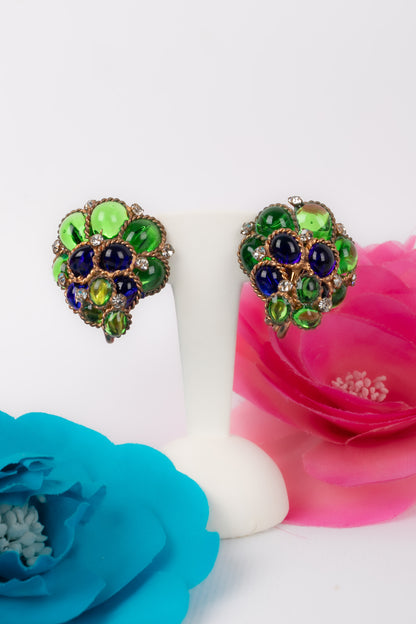 Boucles d'oreilles en pâte de verre