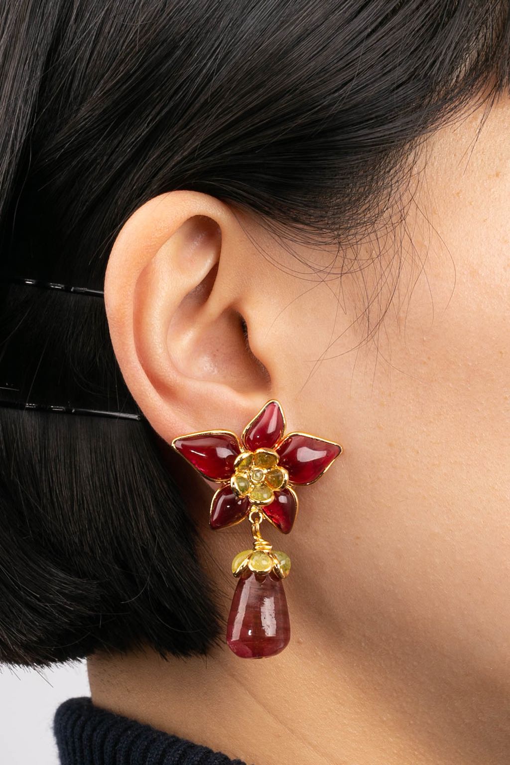 Boucles d'oreilles en pâte de verre Augustine