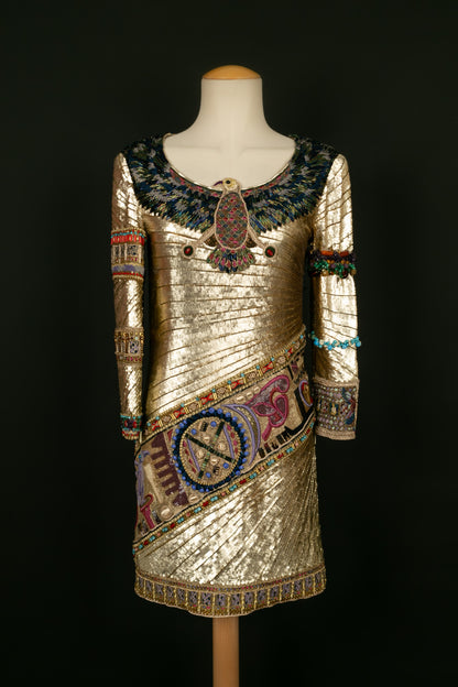 Robe dorée Louis Féraud Haute Couture