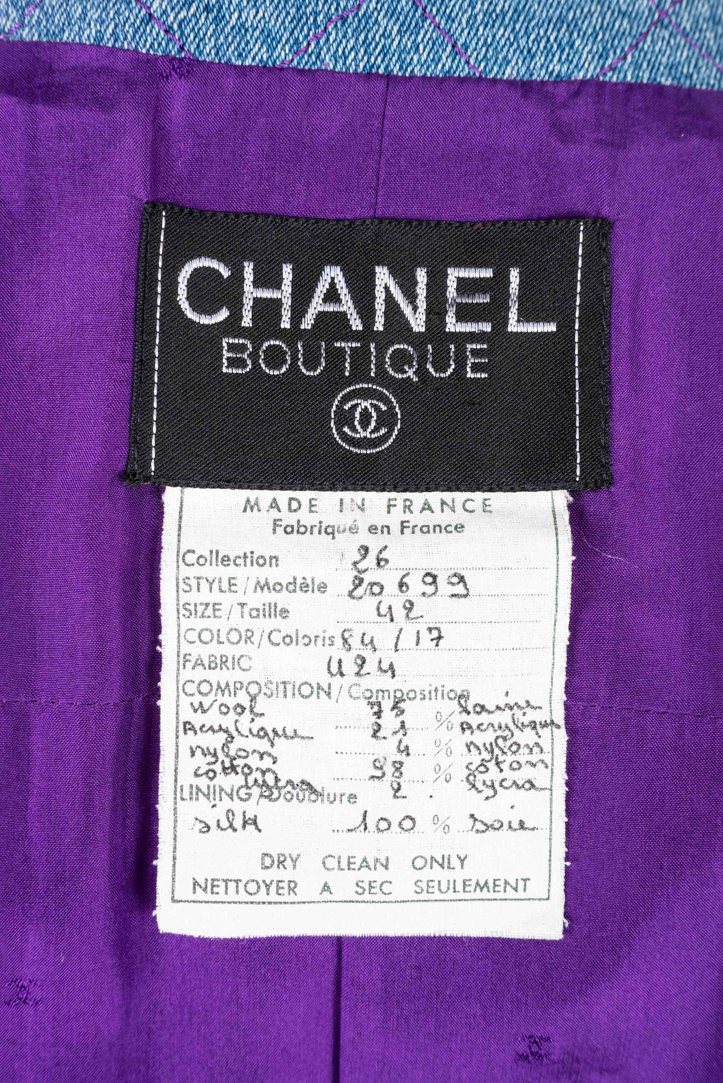 Ensemble tailleur Chanel Automne 1991