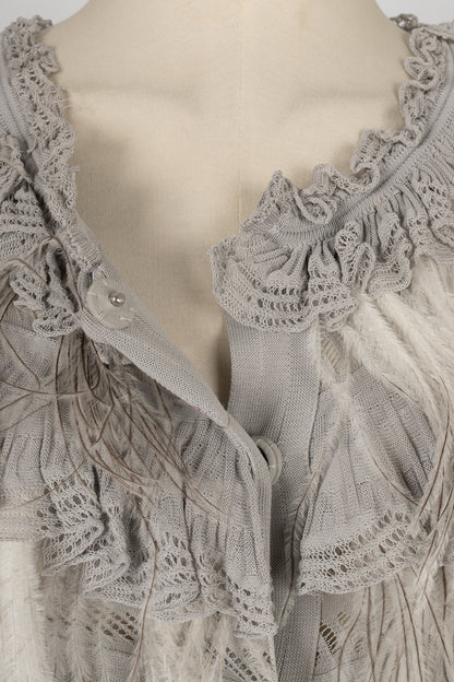 Veste en dentelle et plume Dior Automne 2011