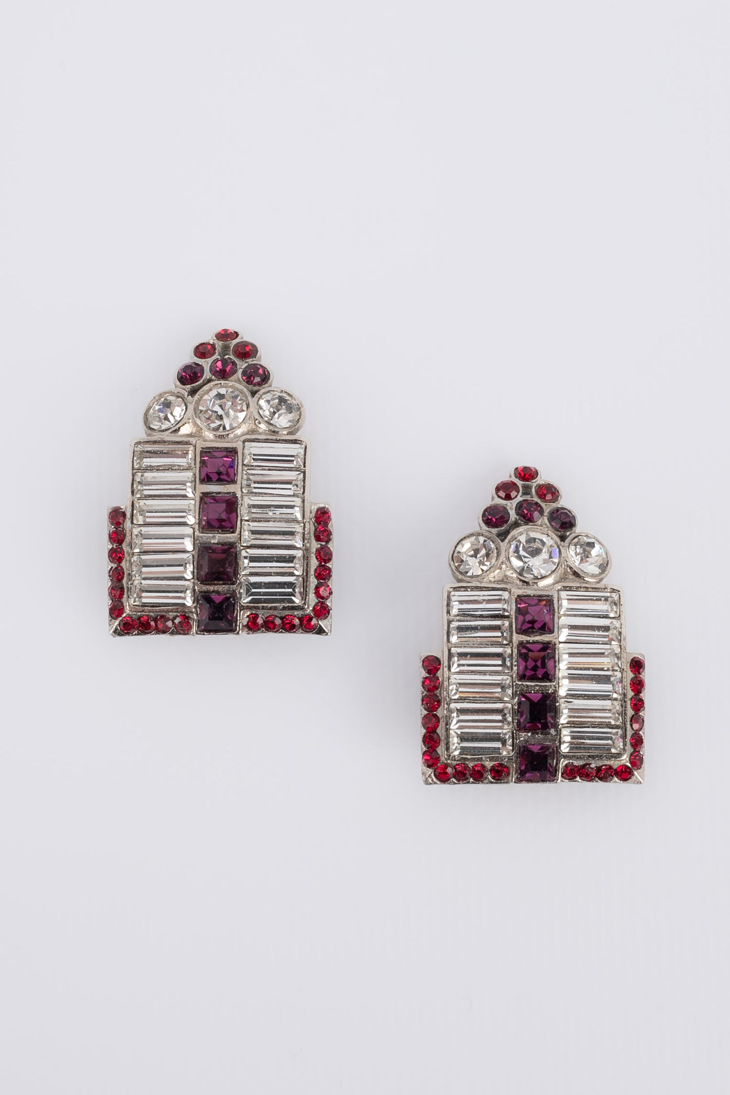 Boucles d'oreilles argentées Dior