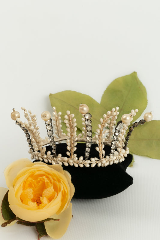 Antique ,bead crown, 1910s