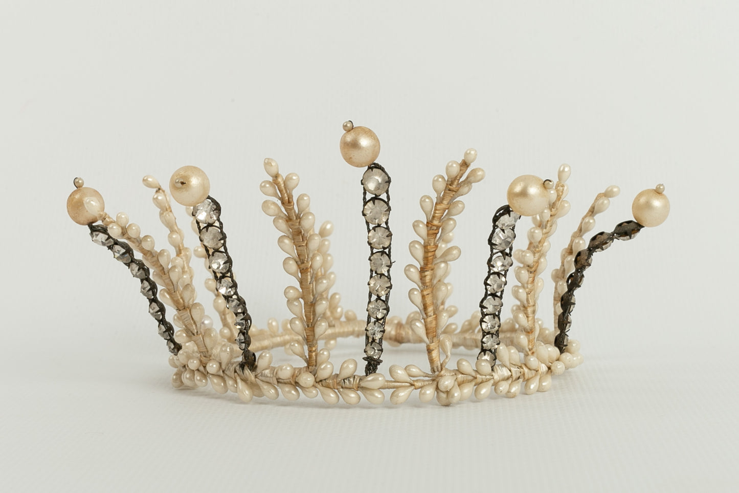 Antique ,bead crown, 1910s