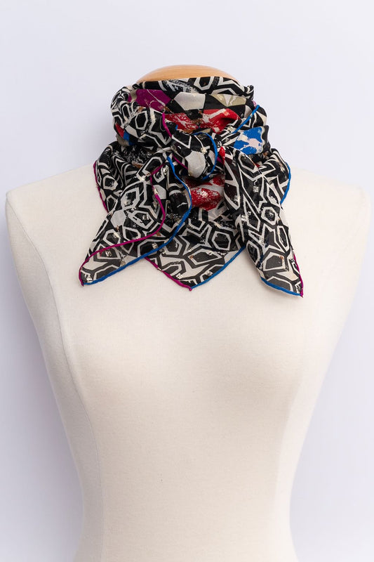 Silk muslin scarf