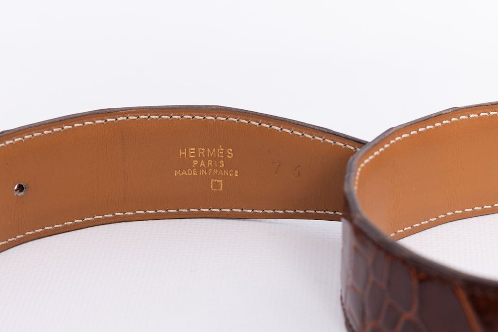 Hermès crocodile belt