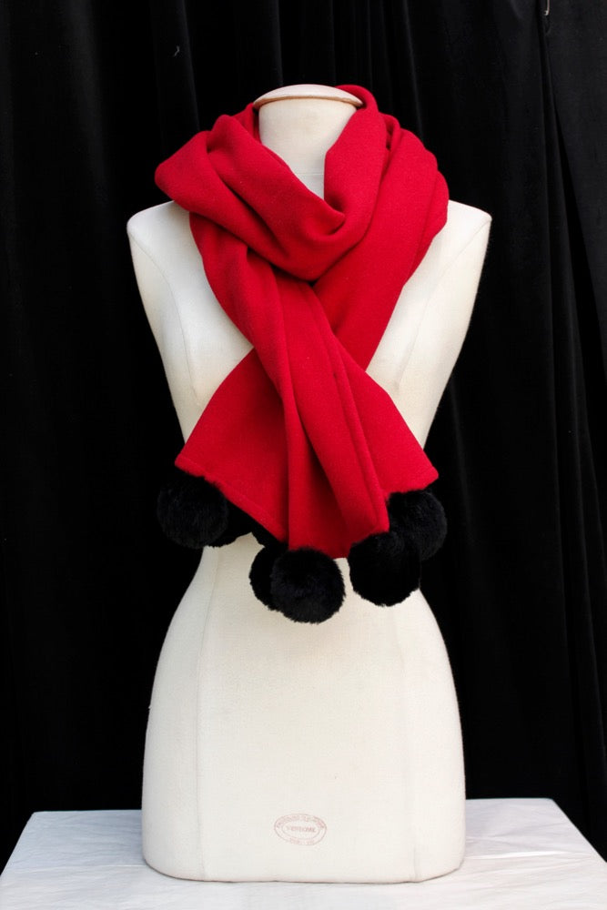 Yves Saint Laurent red scarf