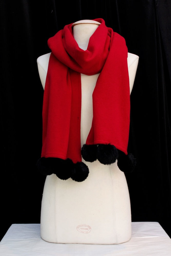 Yves Saint Laurent red scarf