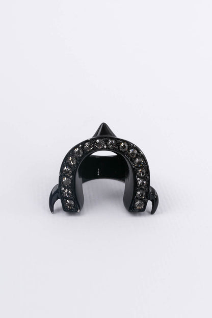 Bague laquée noire Givenchy