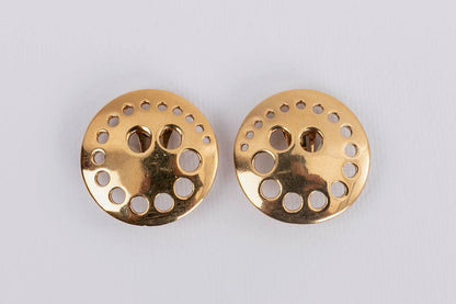 Boucles d'oreilles dorées Paco Rabanne