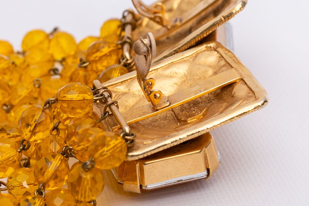 Rochas golden earrings
