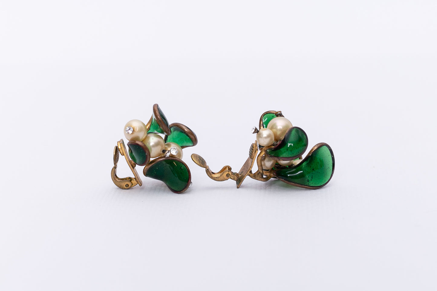 Chanel glass paste earrings (Attributed to)