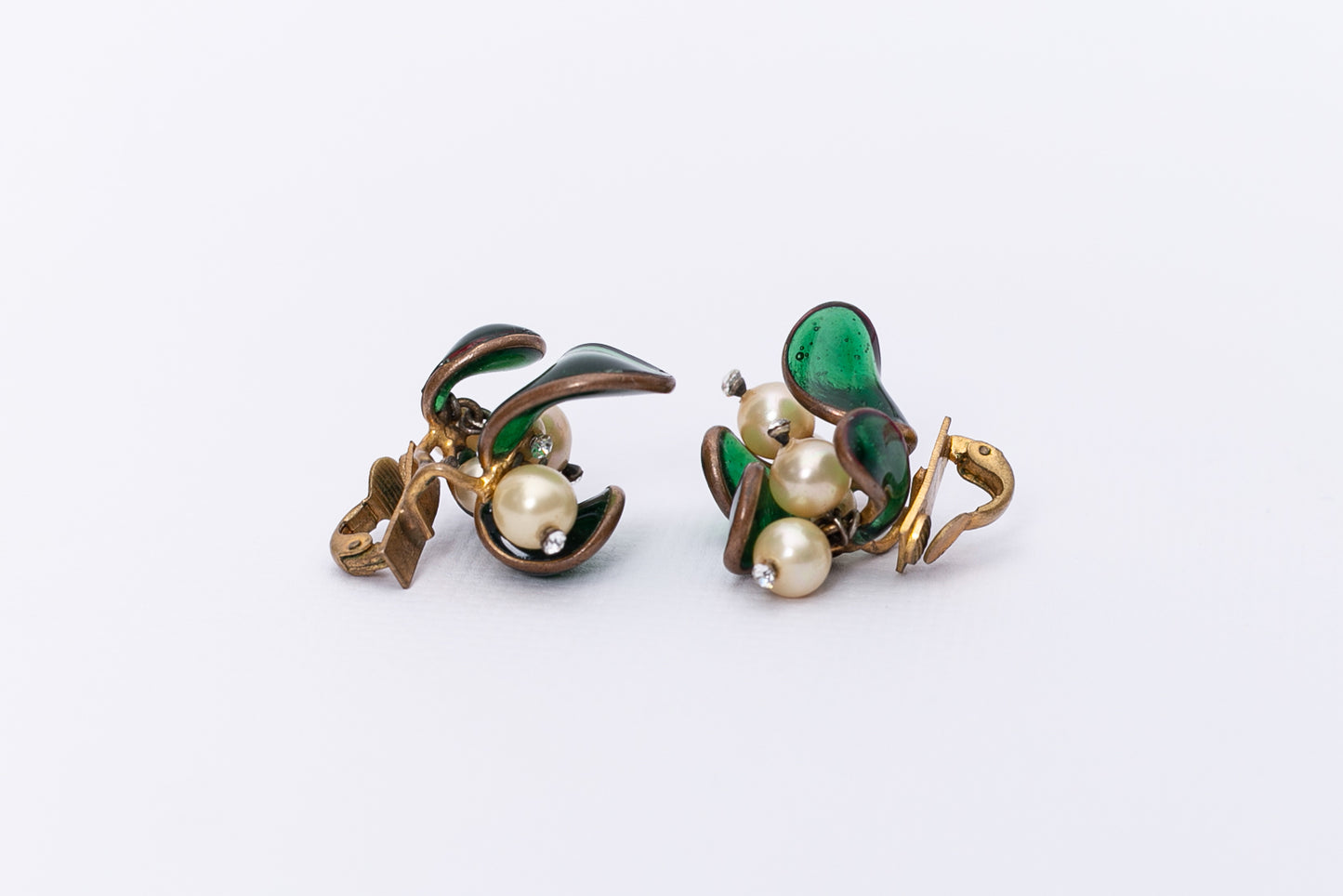 Chanel glass paste earrings (Attributed to)
