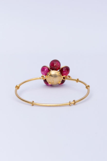 Augustine thin bracelet with flower