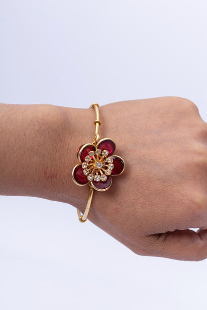 Augustine thin bracelet with flower