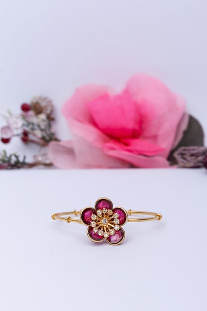 Augustine thin bracelet with flower