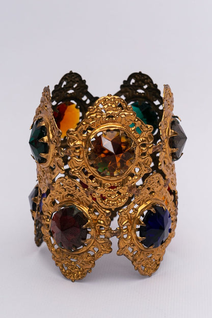 Theater golden cuff bracelet