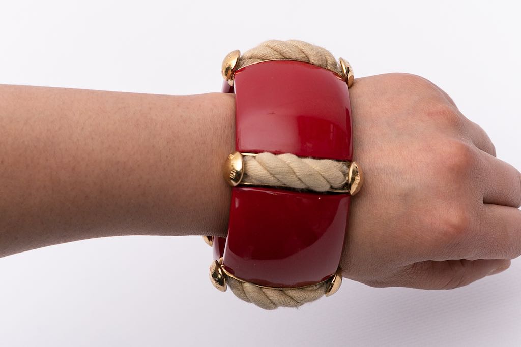 Louis Vuitton Red Save It Bracelet 19