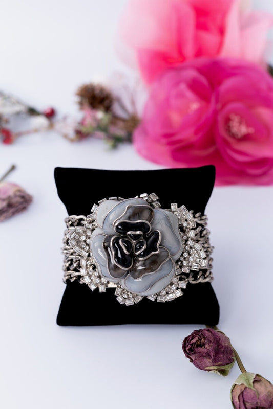 Bracelet rose grise Serge-Eric Woloch