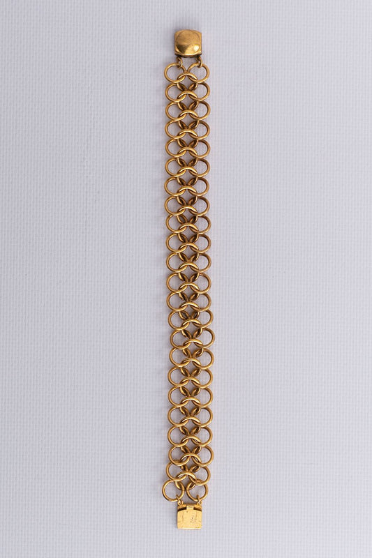 Golden metal bracelet