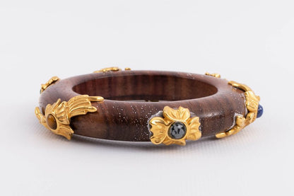 Wooden and hard stones bracelet