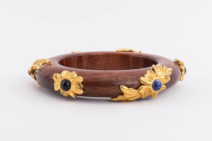 Bracelet en bois et pierres dures