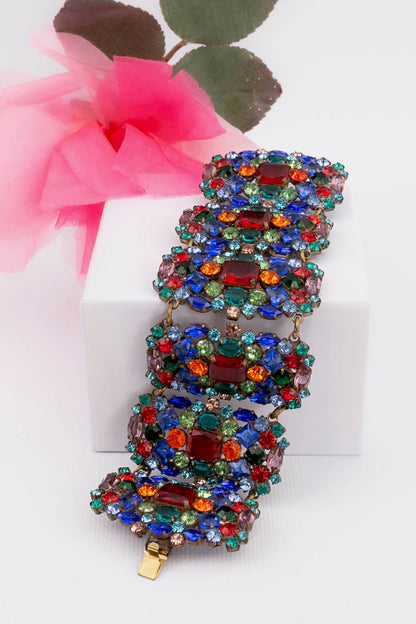 Bracelet de strass multicolores