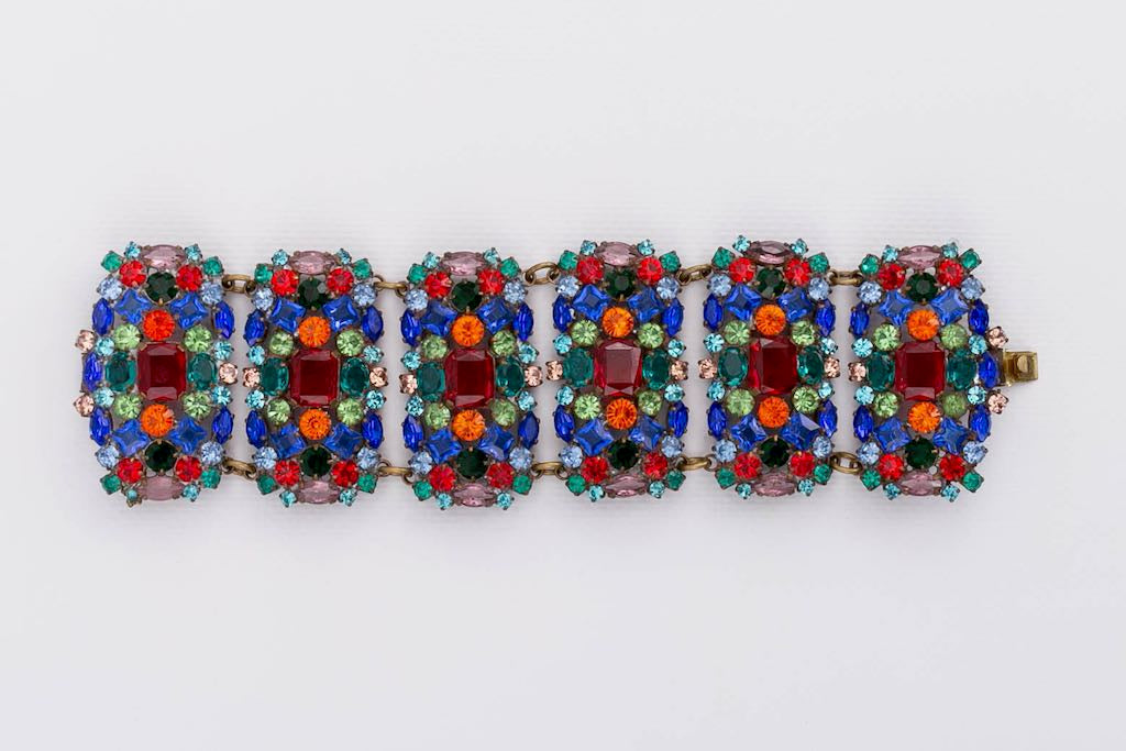 Bracelet de strass multicolores