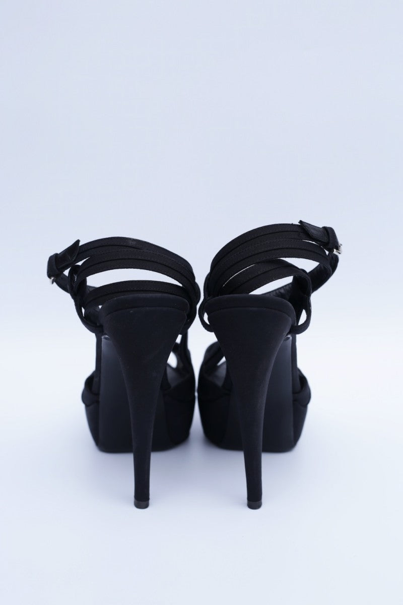 Chanel black platform shoes