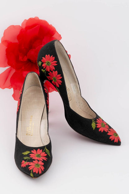 Saks Fifth Avenue floral pumps