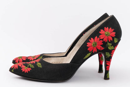 Saks Fifth Avenue floral pumps