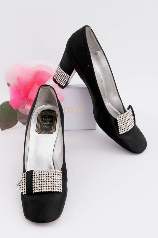 Christian Dior shoes with rhinestones