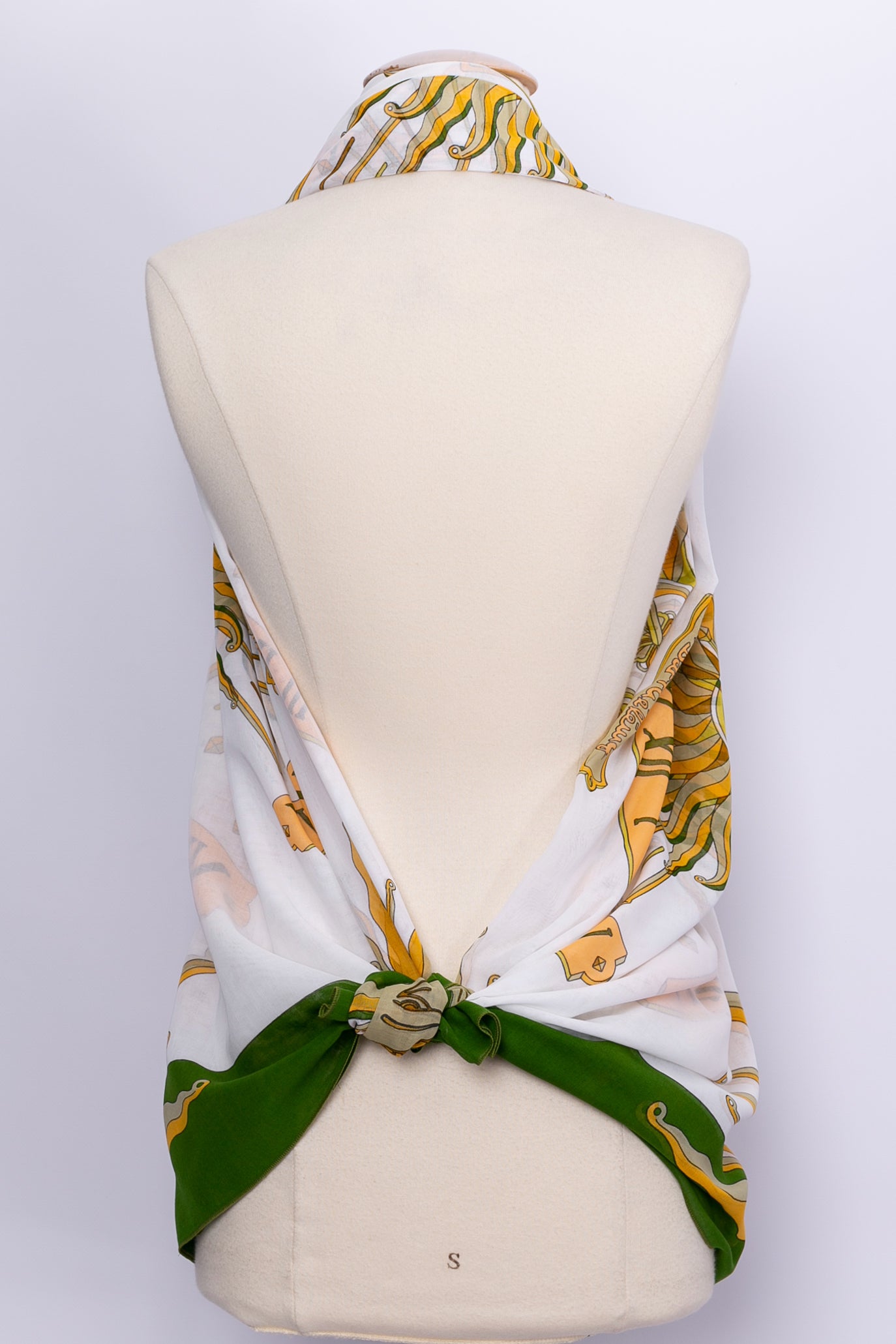 Hermès shawl with "Cadran Solaire" print