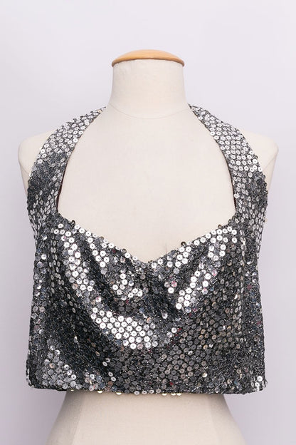 Azzaro sequins top