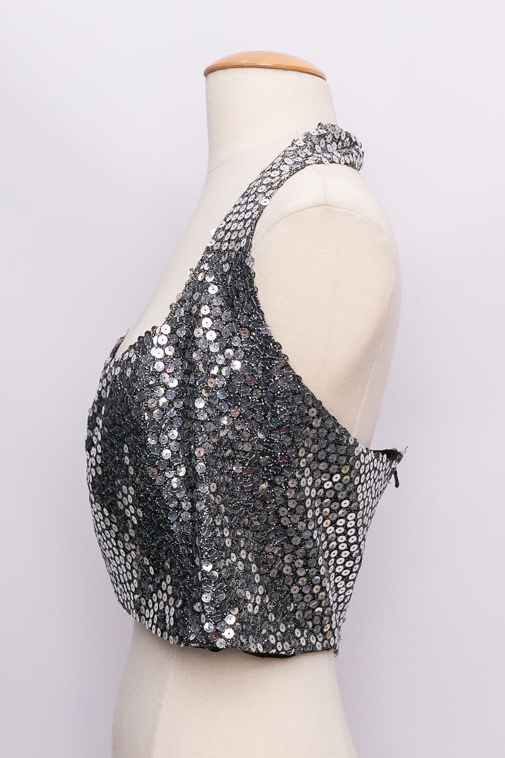 Azzaro sequins top