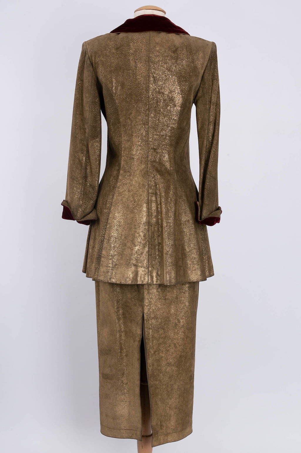 Louis Féraud Haute Couture suede set