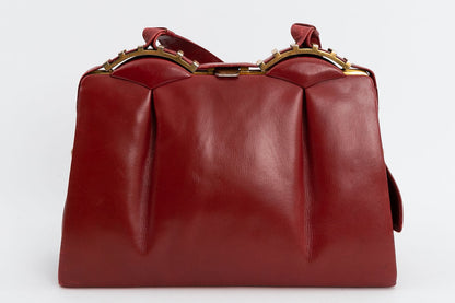 Sac en cuir bordeaux