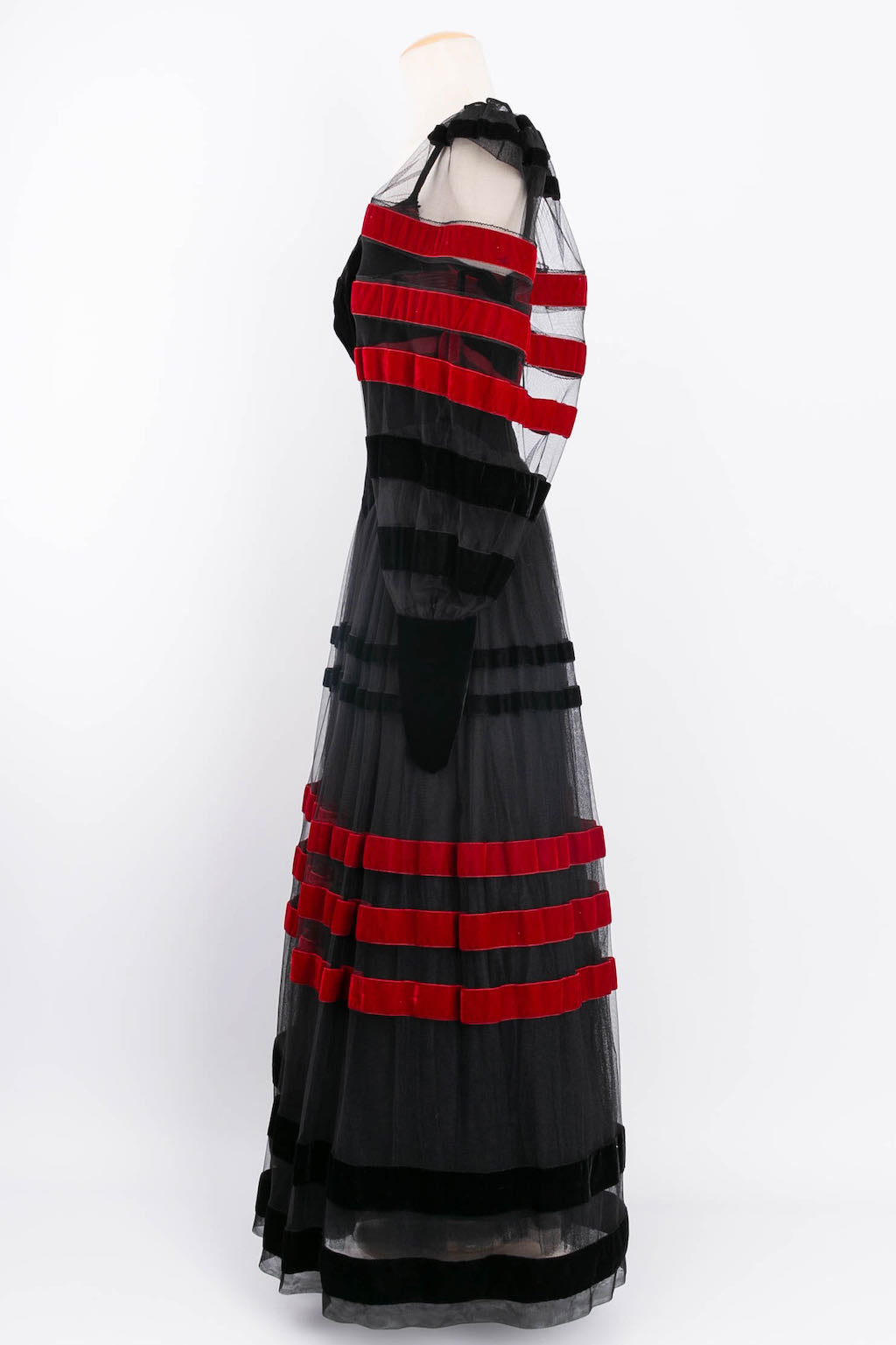 Loris Azzaro velvet and tulle dress