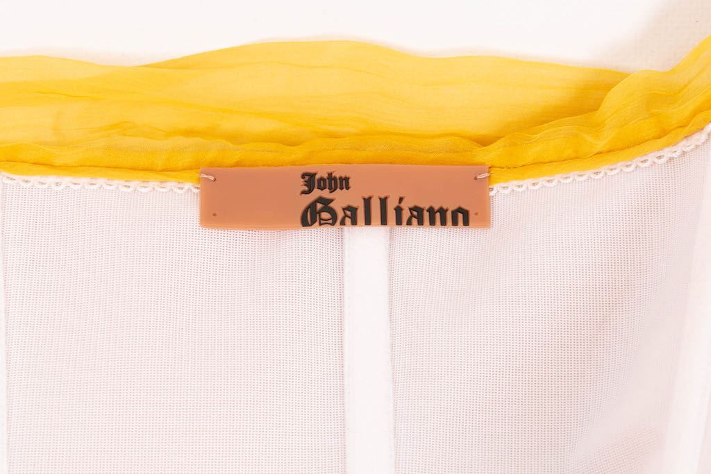 Robe bustier jaune John Galliano