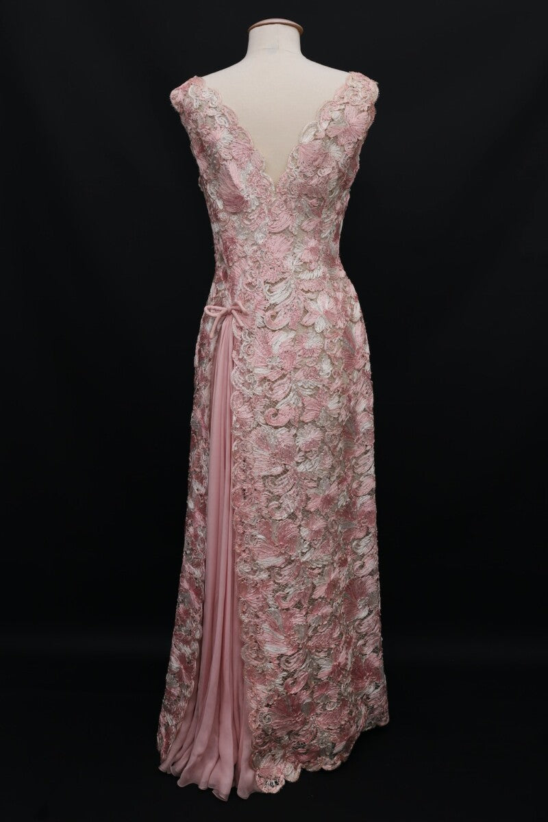 Longue robe rose Jean Desses Haute Couture