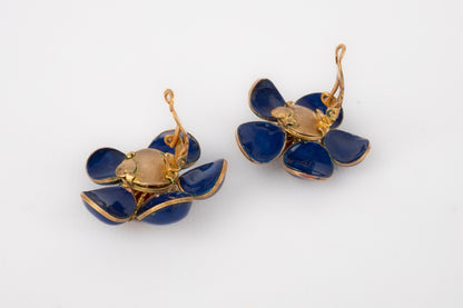 Boucles d'oreilles fleurs 1950's