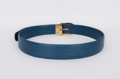 Ceinture en cuir bleu Louis Vuitton 