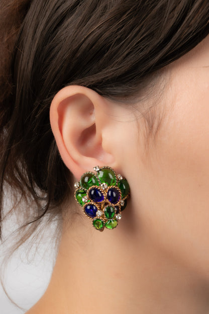 Boucles d'oreilles en pâte de verre