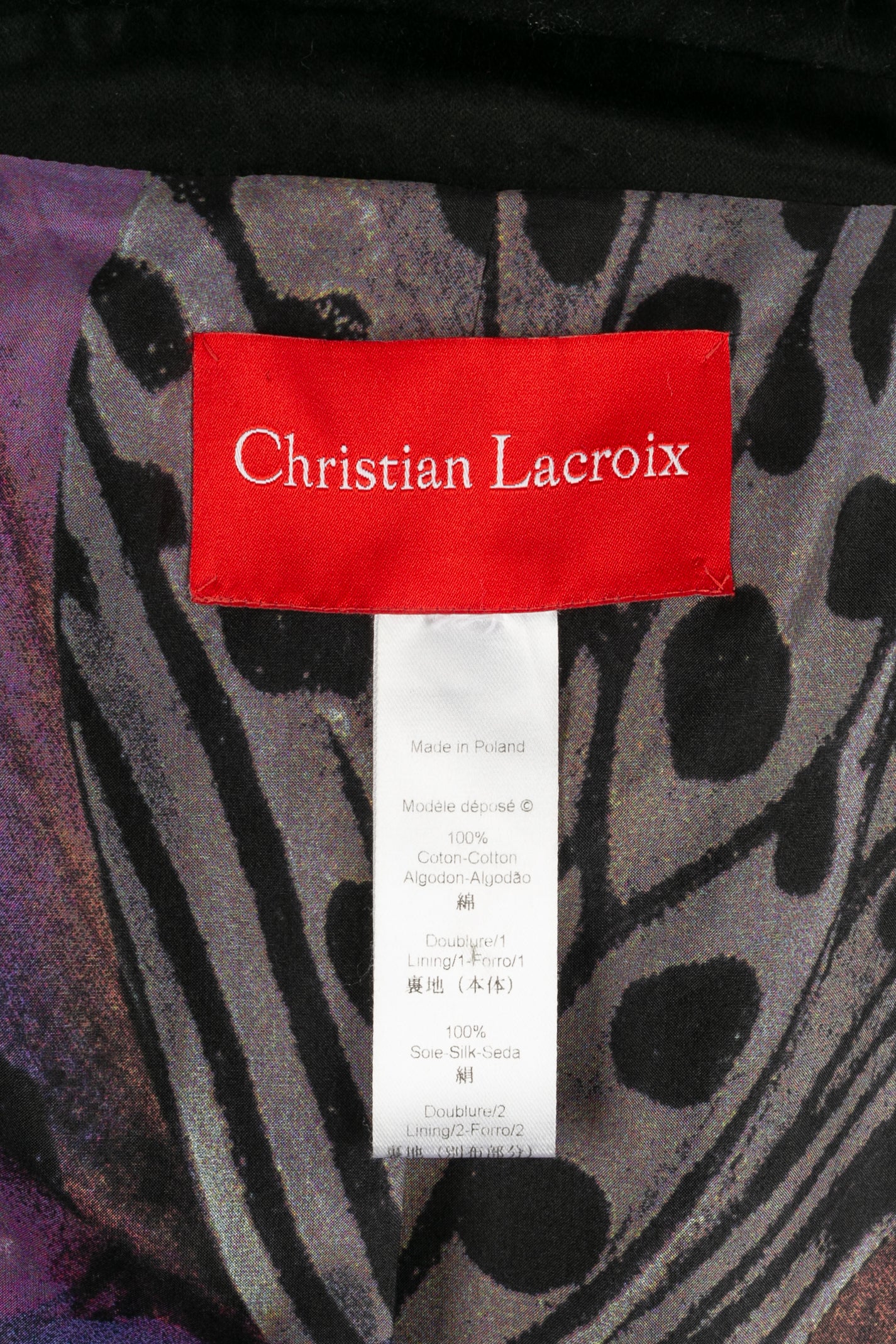 Veste en velours Christian Lacroix